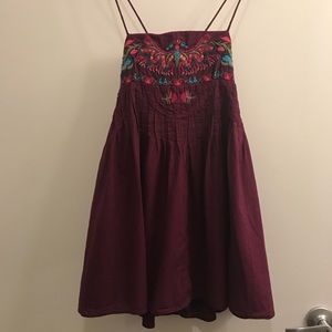 Flirty Free People Dress with Embroidered Detail